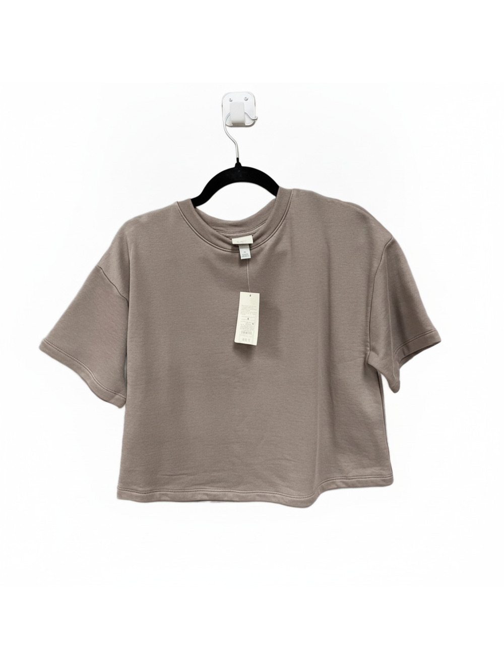 A new day Women's Taupe Short Sleeve Crewneck Top Size Small New With Tags